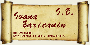 Ivana Baričanin vizit kartica